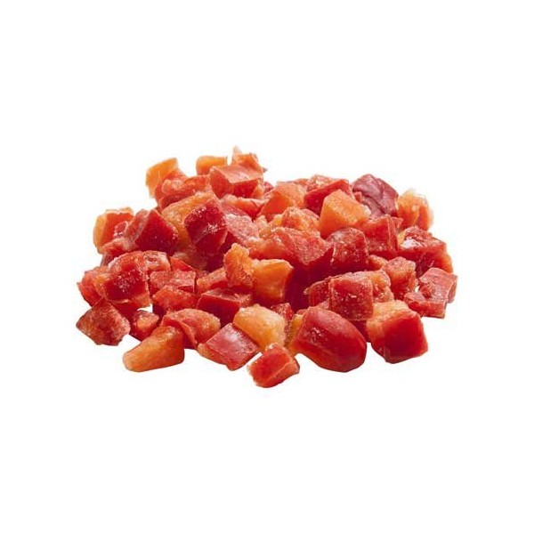 Simplot Diced Red Pepper - 2 lb. package, 12 packages per case.