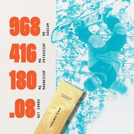 SALTT Electrolytes Powder Flavored Drink Mix - Caramel Vibes - 30 Hydration Packets - Magnesium, Potassium, Sodium, Trace Minerals - Zero Sugar & Gluten Free - Travel Essentials