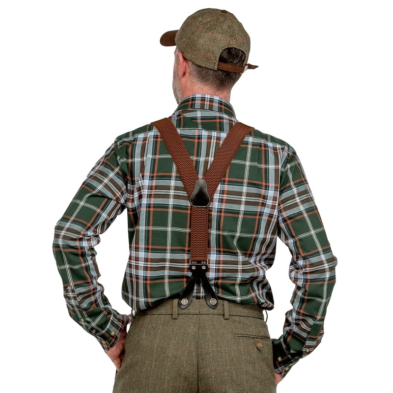 Olata Y-Shape Button-Down Extra Wide Formal Dress Suspenders/Braces - 4cm.