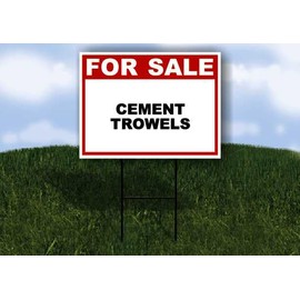CEMENT TROWELS For Sale Whte Red Black 1 Double Sided 18x24 in Yard Road Sign w/stand