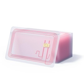 10 pcs NFC Tag NTAG215 Card Transparent, Blank Rewritable PVC NFC Cards CR80 Size, 504 Bytes Memory RFID Card NFC Chip Visible, Compatible with TagMo and All NFC-Enabled Devices