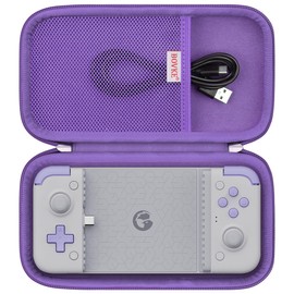 BOVKE Carrying Case Compatible with GameSir X2s Type-C Mobile Gaming Controller, Mobile Handheld Gaming Controller Holder with Extra Space for Charging Cables, Stick Covers, Purple