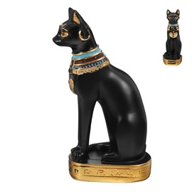 HOLIDYOYO Egyptian Cat Statue Bastet Goddess Figurine Large Resin Sculpture for Home Decor, Egyptian Decor for Living Room, Office, or Shop, Unique Ideal Souvenir