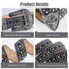 FIORETTO Men Women Rhinestone Belt Western Studded Leather Belt Shine
