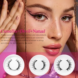 Ginani Magnetic Eyelashes with Applicator, Magnetic Eyelashes Without Eyeliner，Reusable Glue-Free Natural Look Eyelashes Kit Easy to Wear and Remove