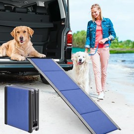 Foldable Pet Carrier Dog Wagon for Small to Large Dogs, Easy-to-Use with Carrying Handle, Adjustable Length, Blue