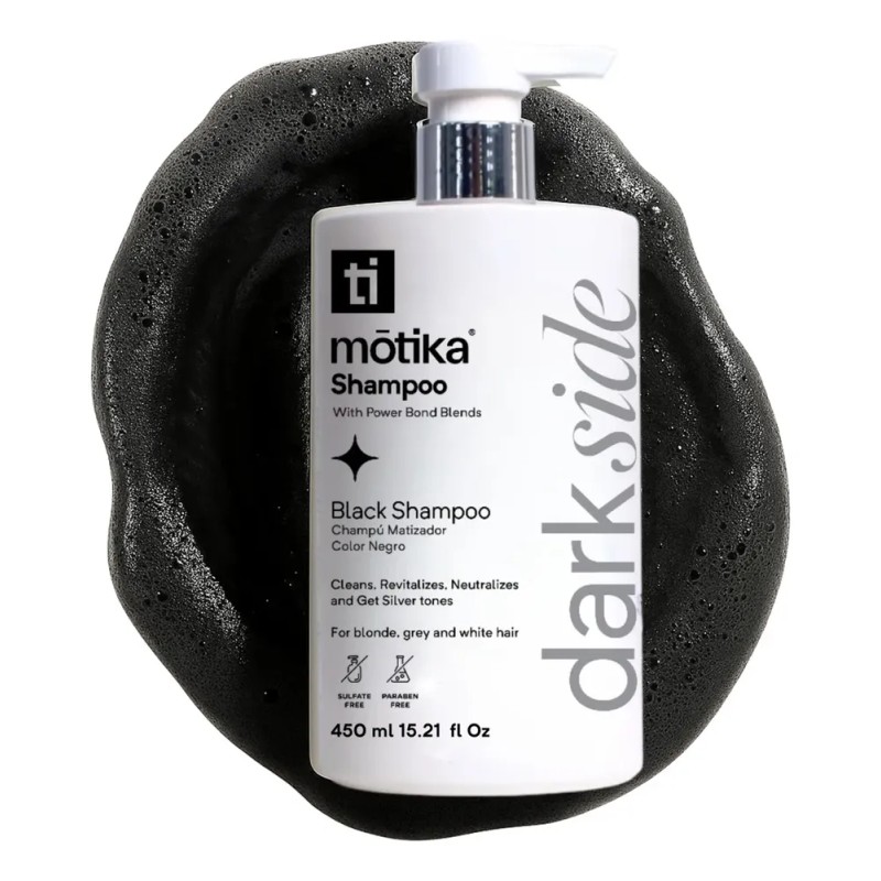Motika Shampoo Negro - Matizador De Rubios Humo 450ml