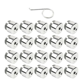 Zelven 20Pcs Wheel Lug Bolt Cap Compatible with 2004-2017 Volkswagen Touareg Replaces 7L6601173A, Chrome