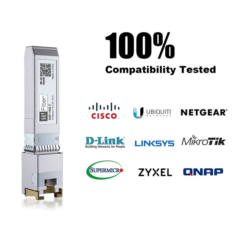 4 Pack 10Gb SFP+ RJ45 Transceiver, 10Gbase-T SFP+ Ethernet Copper