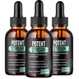 Healthly Potent Stream Drops Clinically Researched Ingredients Supplement Serum (3 Pack)