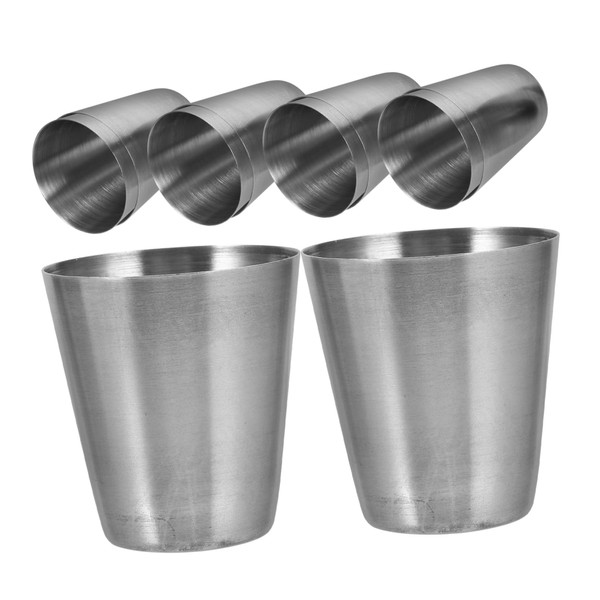 LIFKOME 10pcs Portable Stainless Steel Wine Cups Outdoor Drinkware for