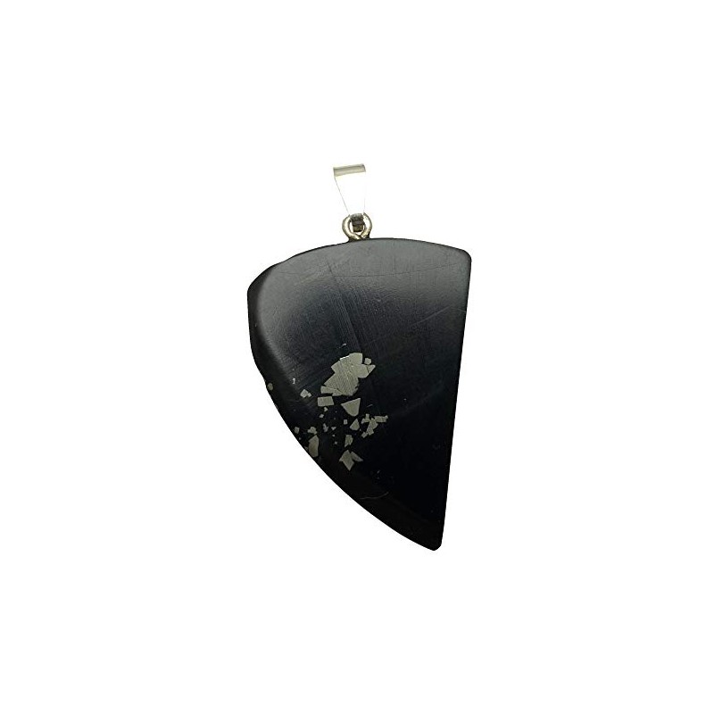KRIO® - Slate with Special Cut Pyrite Pendant with Silver