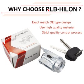 RLB-HILON Cilindro de bloqueo de encendido con llave compatible con Toyota 4runner 1996-2002 y Toyota Tacoma (cambio de piso sin TILT) 1995-2004, reemplaza 69057-35070