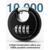Puroma Combination Lock, 4 Digit Padlock with Hardened Steel Shackle,