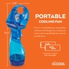 O2COOL LED Lights Deluxe Handheld Battery Powered Water Misting Fan