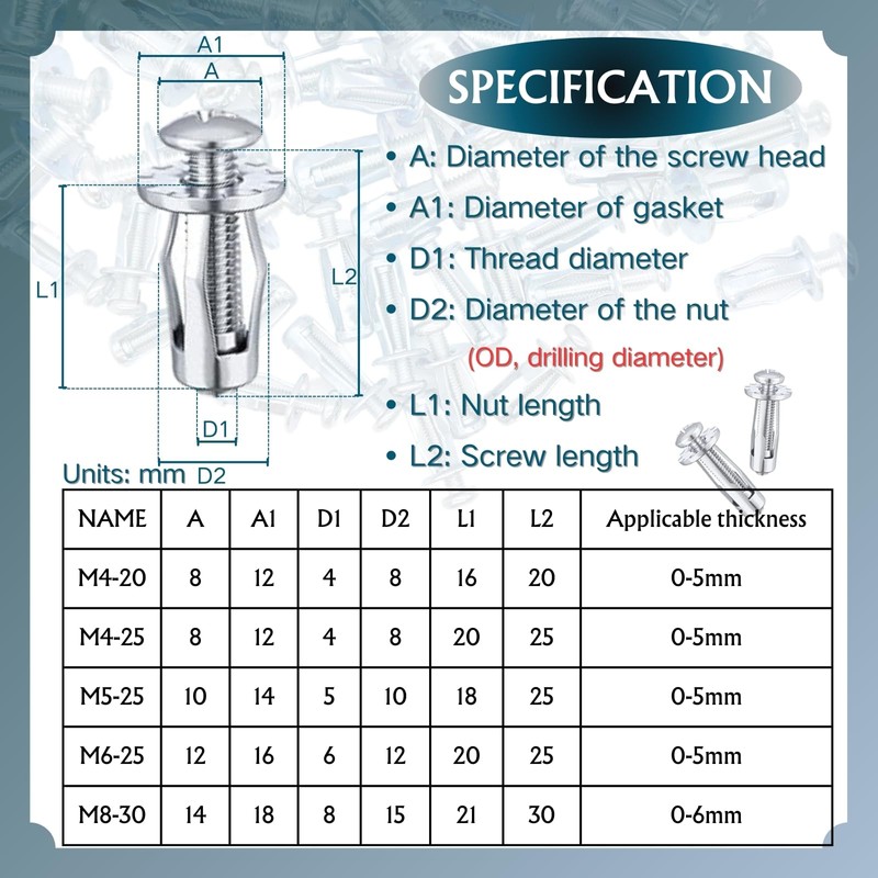 50 Set Jack Nut Kit with Heavy-Duty Rivet Gun |