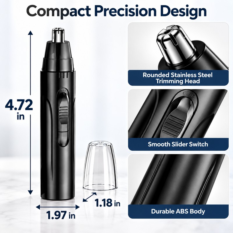 Electric Nose Hair Trimmer – Multifunctional Nose & Eyebrow Hair