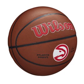 Wilson Basketball, Team Alliance Model, ATLANTA HAWKS, Indoor/Outdoor, Mixed Leather, Size: 7