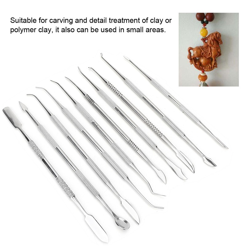 10Pcs Stainless Steel Clay Knife Sculpey DIY Sculpt Carving Knife