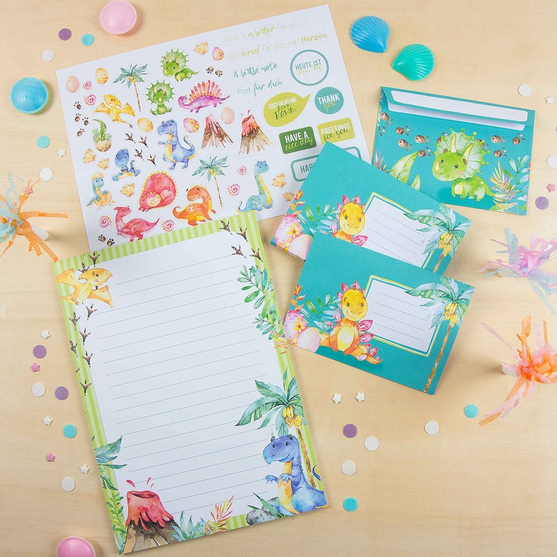 Papierdrachen Letter Pad Set - 50 Colourful Printed Letter Sheets