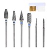 Dophee 6PCS Nail Drill Bits Set, 3/32 Inch Nail Bits