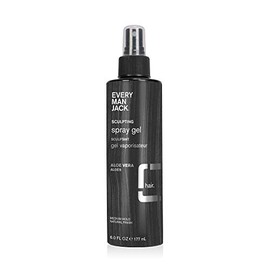 Every Man Jack Mens Sculpting Spray Gel - Achieve Soft, Touchable Hair with a Medium Hold and Natural Finish - Non-Greasy, For All Hair Types, Fragrance Free - 6-ounce - 1 Bottle