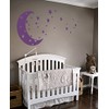Moon and Stars Night Sky Vinyl Wall Art Decal Sticker