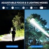3Pack Rechargeable Flashlights 10000 High Lumens, Super Bright Flashlight with