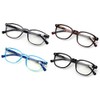 V.W.E. Round Stylish Reading Glasses Pair with Spring Hinge Fashion