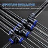 10Pcs Push to Connect Pneumatic Quick Fittings (Elbows,1/4in-6mm)
