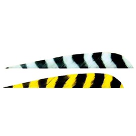 Trueflight Truflight 5" Rw Barred Feathers 6-Gray 12-Yellow