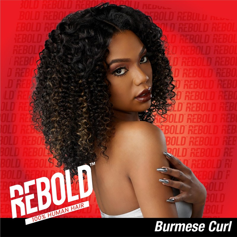 Sensationnel Rebold curly weave - burmese curl human hair smooth,