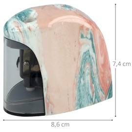 Westcott Electric Pencil Sharpener in Pouring Art and Marble Effect with Container Battery Operated Can Sharpener E-55060 Rose