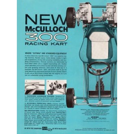 McCulloch New!  Vintage Beautiful Color 1962 McCulloch 300 Racing Go-Kart Ad