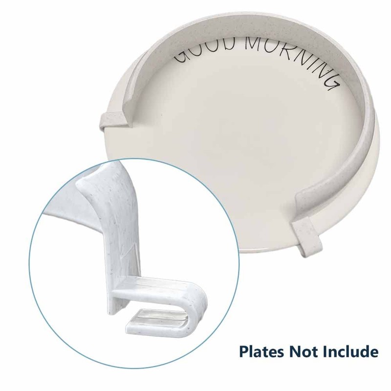 Food Plate Clip-On Guard, Reusable Scooping Food Spill Prevention Eating