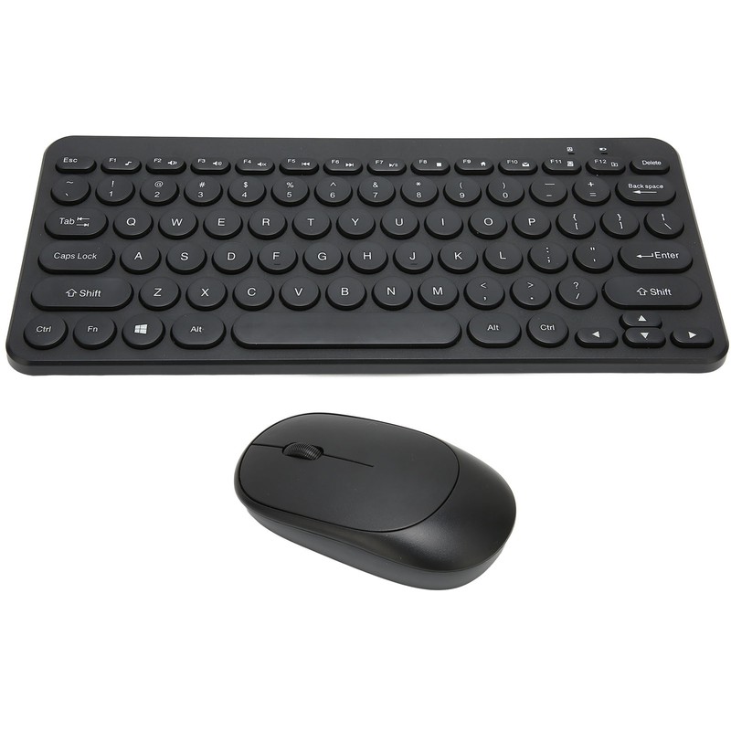 2.4G Wireless Keyboard Mouse Combo 78 Key Retro Round Keycap