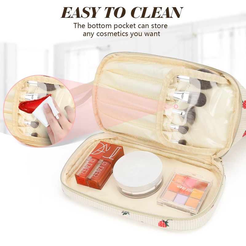 Travel Makeup Bag, #1 Leopard Print