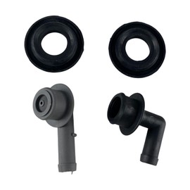 XDF 53013360AA PCV CCV VENT VALVE ELBOW & GROMMET SET PCV CCV 2x Vent Valve Elbows and 2x Grommets compatible for Jeep Grand Cherokee 4.0L 2000 2001 2002 2003 2004