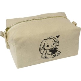 'Sweetheart Rabbit' Canvas Wash Bag/Makeup Case (CS00039470)