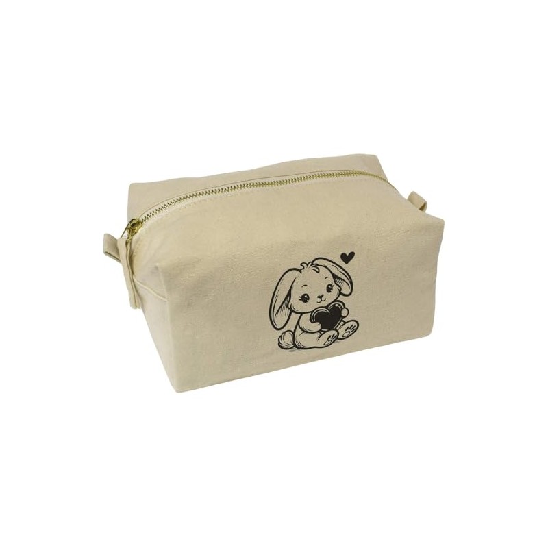 'Sweetheart Rabbit' Canvas Wash Bag/Makeup Case (CS00039470)