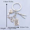 INSTITIZER Ruler Compass Math keychain Teacher Student KeyChain Teacher's Day