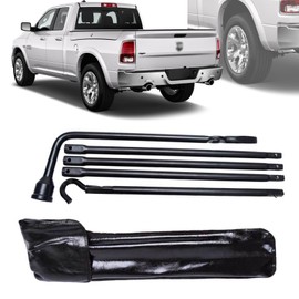 Car Wheel Wrench Extension Jack Handle 5PCs Set Kit Remove Lugs Nuts Tire Changing Tools for 02-15 Dodge Ram 1500