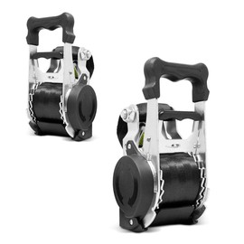 Pair of 2RET Heavy Duty 2" x 10' Retractable Ratchet Straps - 1100 lb Working Load Limit