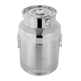 TTOUOI 304 Stainless Steel Milk Can, 28L/7.39Gallon Milk Bucket Wine Pail Bucket Heavy Duty Milk Can Tote Jug with Sealed Lid for Milk and Wine Liquid Storage