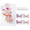 Vaguelly 4Pcs Nail Art Studs Decorative Zircon Charms for DIY