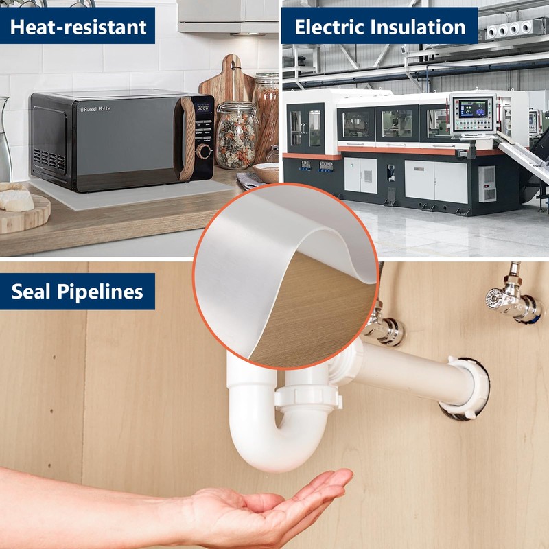 WochiTV Translucent Silicone Rubber Sheet, 12" Wide x 1/16" Thick