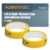 POWERTEC 71163-P2 Left to Right Measure Tape with Adhesive Backing,