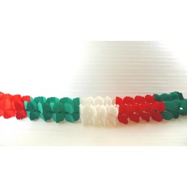 Unbranded 1+ GARLAND Honeycomb Tissue Paper Christmas Decoration 9 Ft. NEW Holiday Decor