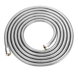 Aopoy Long Shower Hose, 3 Metres, Flexible Stainless Steel Shower Hose, Hand Shower Hose, Twist Protection, Leak-Proof, G1/2 Inch Interface, Shower Hose Extension