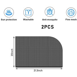 Norhogo 2 Pack Car Window Sun Shade, Car Rear Children's Window Shades for Baby, Car Blackout Blinds Rear Window for Block UV Ray Mosquito, Fits Most SUV Off-Road Universal (Rear Side Window)